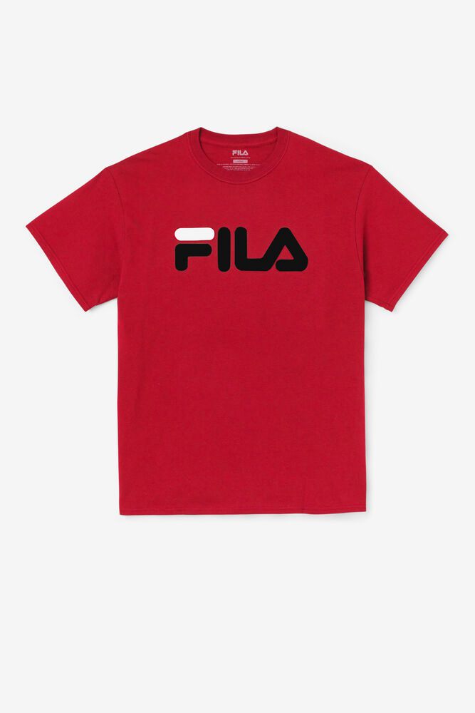 Fila Miesten Paidat Logo Punainen - RGDN-25948